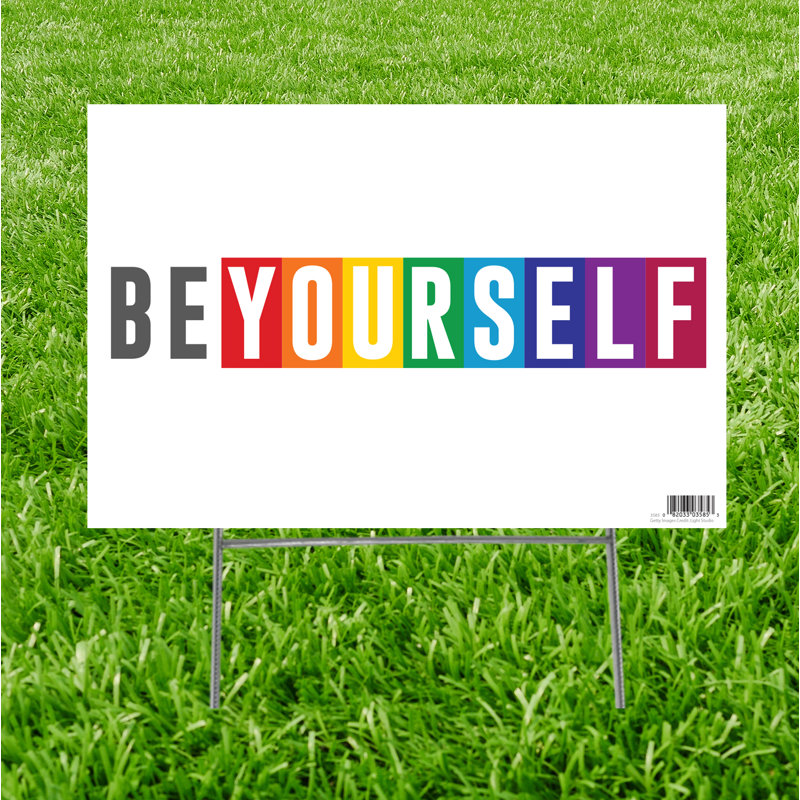 Piquet de jardin LGBT Be Yourself Yard