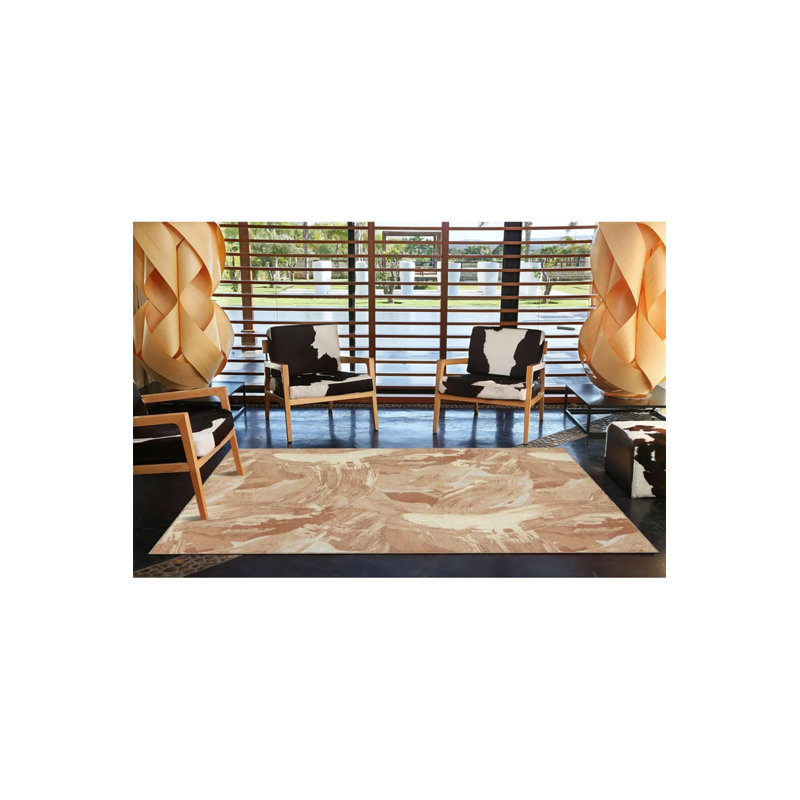 Tapis lavable brossé à motifs tissés, Rectangle 2 pi 4 po x 4 pi