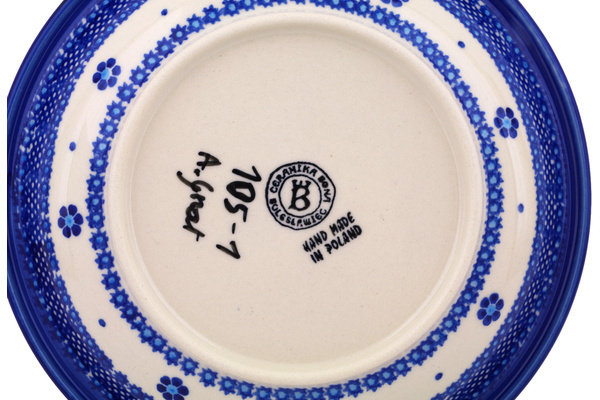 Bleu-belle Fleur Handmade Stoneware Pasta Bowl