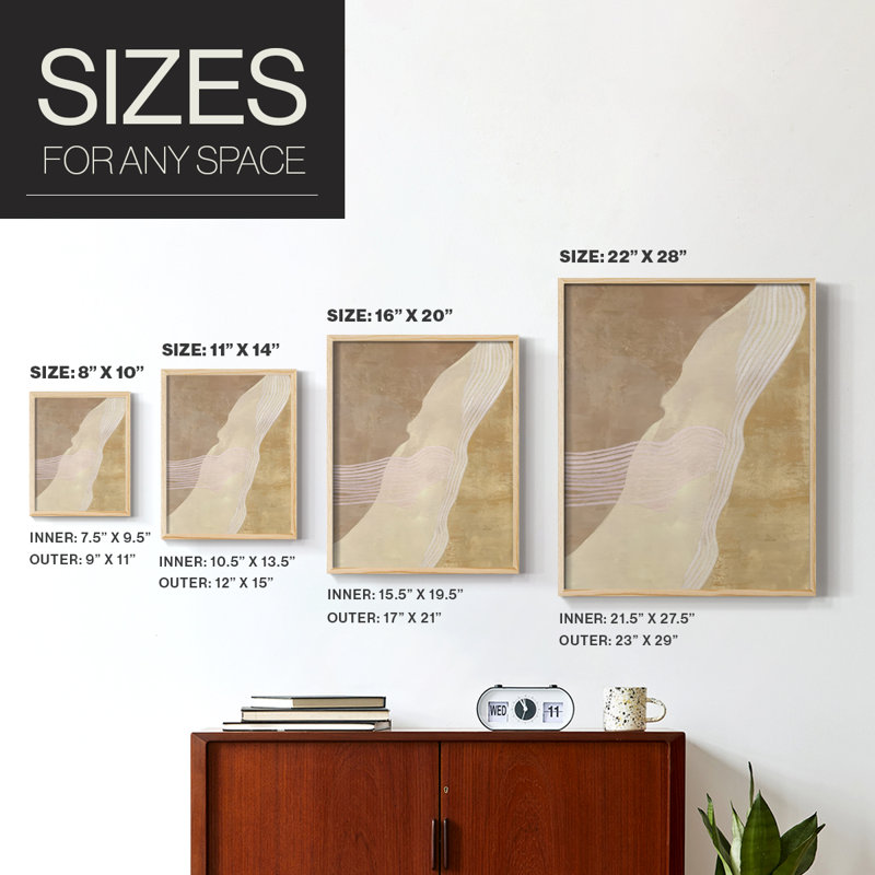 Cradle II Framed Print - Solid Wood, Natural, 21" H x 17" W
