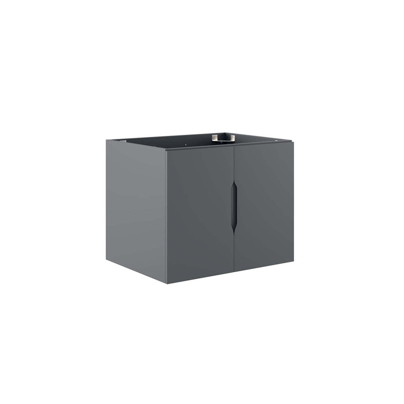 Vitality Gray MDF and Particleboard Wall-Mount Bathroom Vanity Cabinet