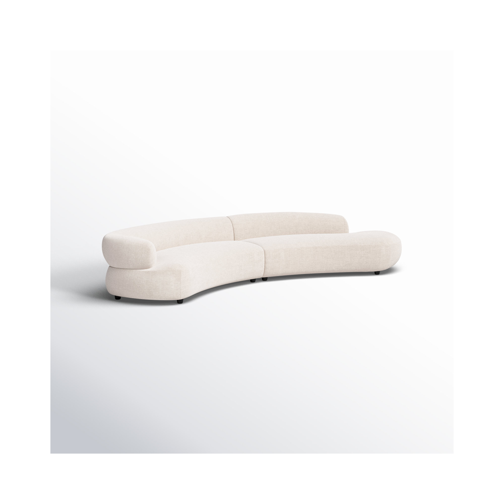 Athens 2Pc Sectional W/ LAFC-Thames Coal, Nomad Snow Polyester Blend, Left Hand Facing