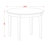 3 Piece Dinner Table Set contain A Wooden Table and 2 Platinum Gray Polyester Fabric Person Chairs with Stylish Back- Linen White Finish-308500405-278766176