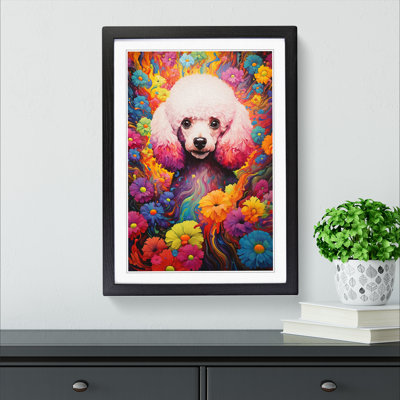 Poodle Colour Field No.2 - Framed Print
