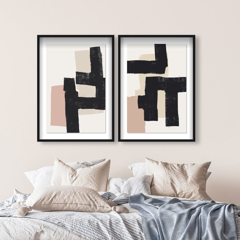 Nowhere Set Set by Oliver Gal, 31.5"H x 46.5"W, Black Shadowbox