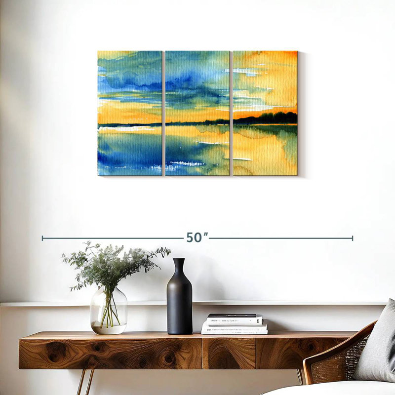 Avery Sunlit Abstract Landscape, 20" H x 33" W