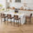 Modern 26" Counter Height Bar Stools with Backrest, Faux Leather Upholstery, Sturdy Metal Legs-752483419