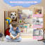 Bibliothèque pour enfants avec rangement pour jouets, rangement pour animaux en peluche, bibliothèque à 5 niveaux pour salles de jeux, chambre à coucher, chêne-586354446