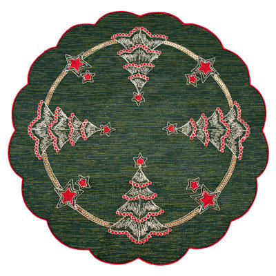 Arbre de Noël brodé Doily