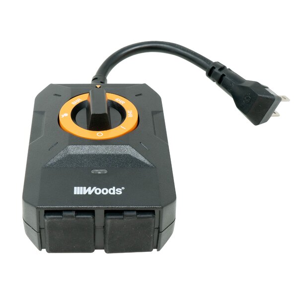 Woods 13 Amp Outdoor Plug-In Weatherproof Wireless Remote 3-Outlet