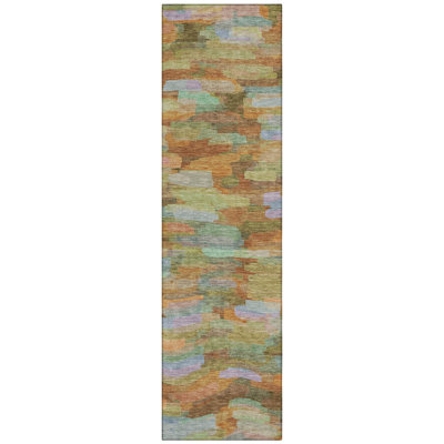 Machine Washable Indoor/Outdoor Jenning ACN2266 Stripes Rug
