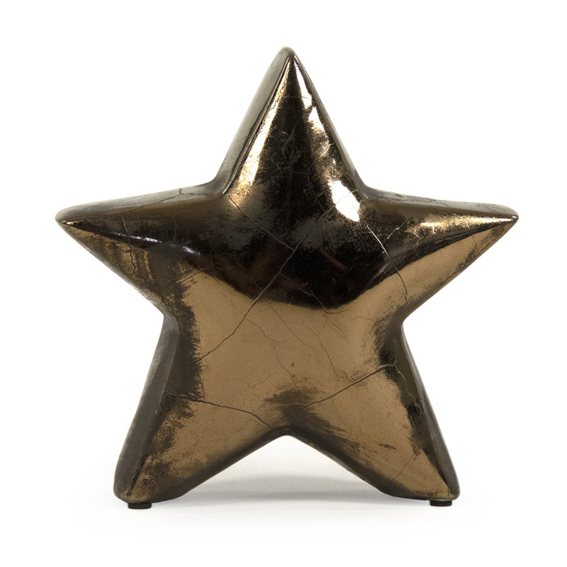 Raines Distressed Star, 10" H x 10" W x 4" D, Bronze