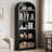 71" Tall 5-Tier Wooden Bookshelf, Open Display Storage Shelf-424150600