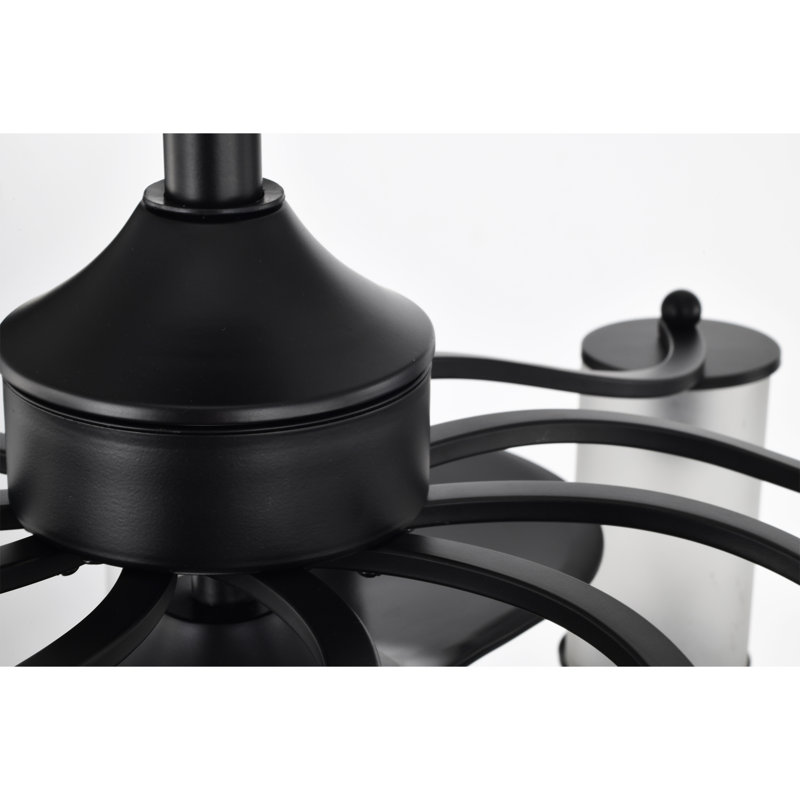 29.13'' Ceiling Fan with Light Kit, Matte Black
