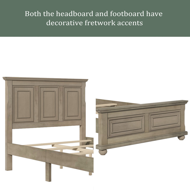 Chesnet Platform Bed, Stone, Full