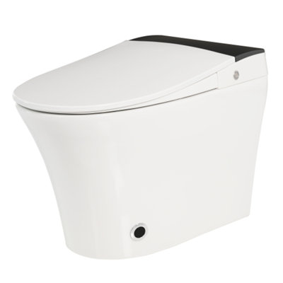 Toilette à chasse d'eau automatique chauffante sans bidet (veilleuse bleue)