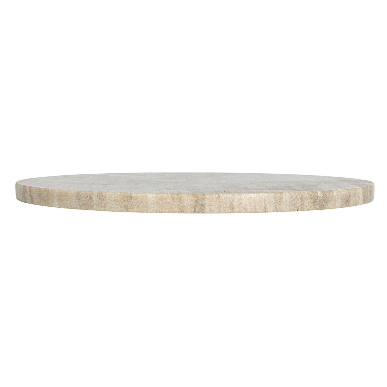 Keane Round Marble Cheese Board, 0.5" H x 11" W x 11" D, Beige