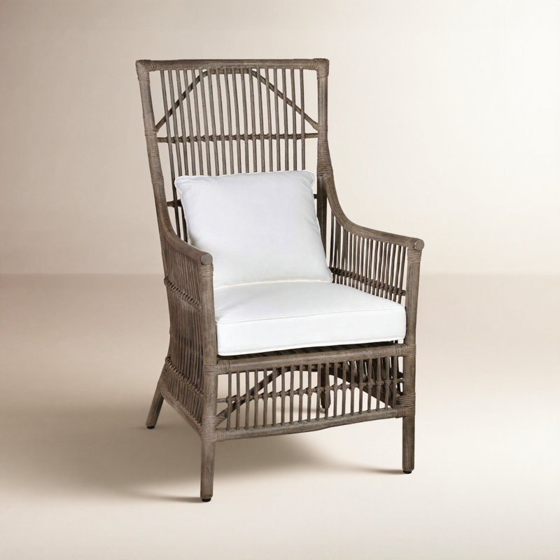 Fauteuil en rotin Barkley, Gris