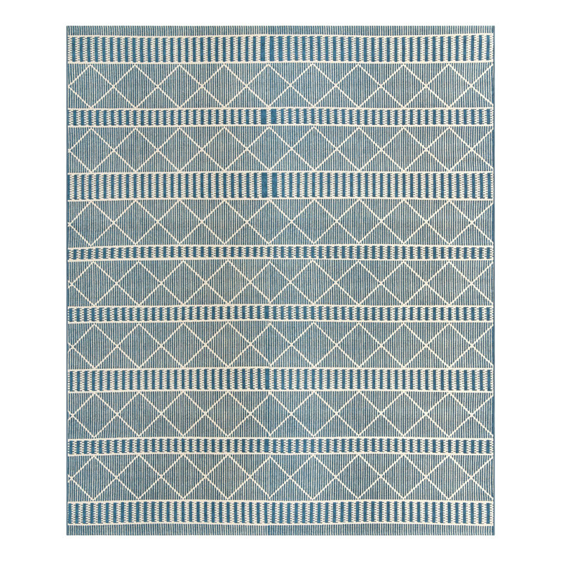 Blue Dalyan Indoor/Outdoor Trellis Rug, Rectangle 7'10" x 10'