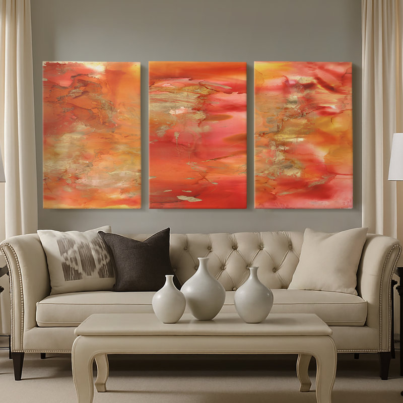 3 plus hautes impressions sur toile tendue sur mesure - 3 pièces, H 36 po x l 72 po