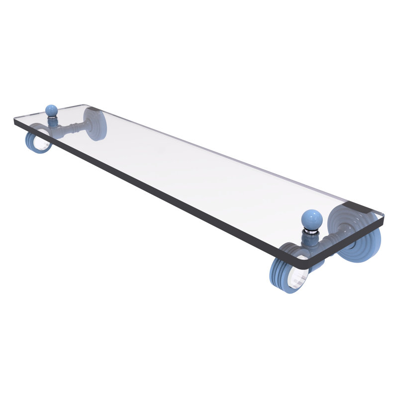 Weissmann Floating Shelf, 3.2" H x 22" W x 5.1" D, Flat Troll Blue