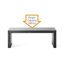 Banc en bois noir 47,61 pour la salle à manger, la décoration, le cadre, le banc long à installation rapide et polyvalent, à assembler