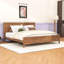 Lit plateforme en bois avec conception simple et tête de lit-1142400284-1142400259