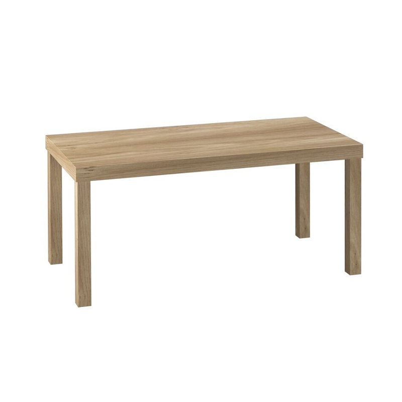 Rosmely Solid Wood Four Leg Coffee Table, Oak