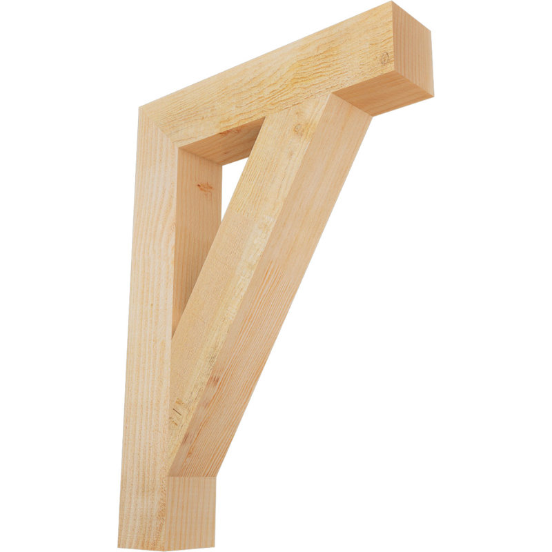 Traditional Block Bracket, 28" H x 4" W x 20" D, Douglas Fir (Rough Sawn)