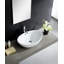 Lavabo de salle de bain vasque moderne ovale en céramique avec débordement