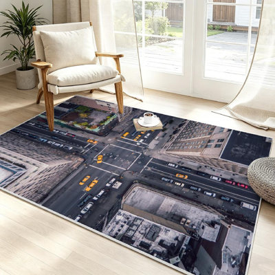 Tapis transparent intérieur lavable à la machine Skyline Street