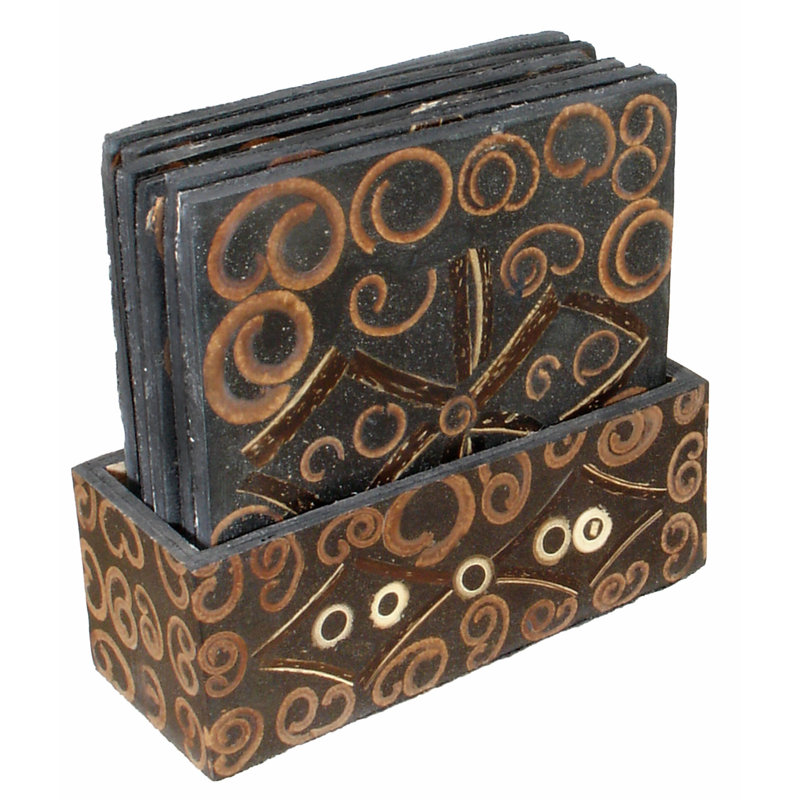Square 6 Piece Coaster Set