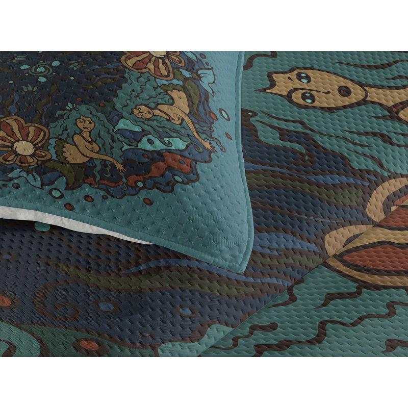 Polyester Coverlet, Twin Bedspread + 1 Sham