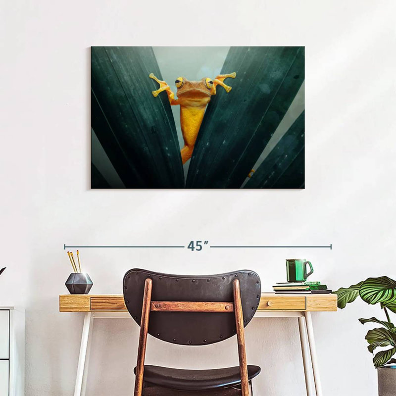 Brampt Yellow Frog, 24" H x 36" W