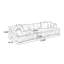 Coussin modulaire 112,60 po blanc 100% polyester-129578960