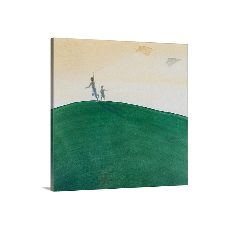 «Kite Flying, 2000» par Soumakis, reproduction d'art sur toile, H 20 po x l 20 po x P 1,25 po