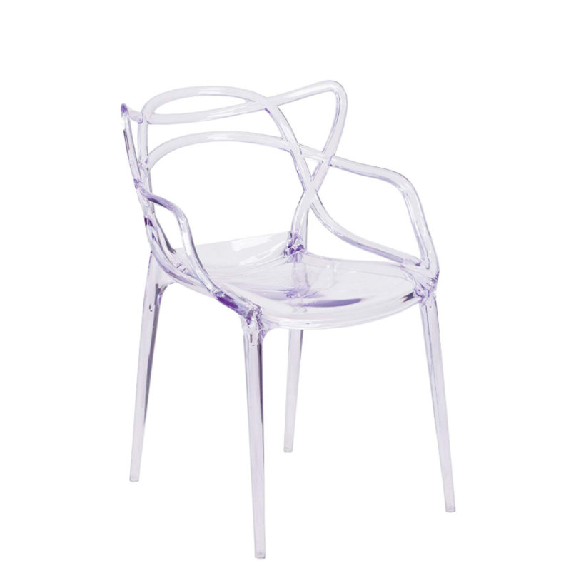Monte 18.5'' H Stacking Armchair, Clear, 1