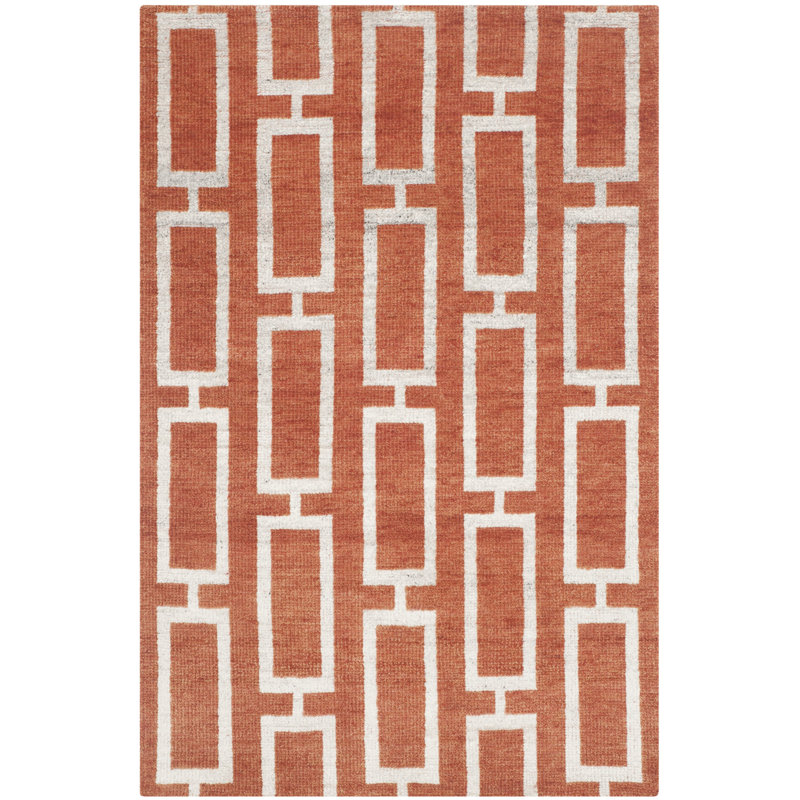 Geometric Hand Woven Area Rug, Rectangle 122 x 183cm