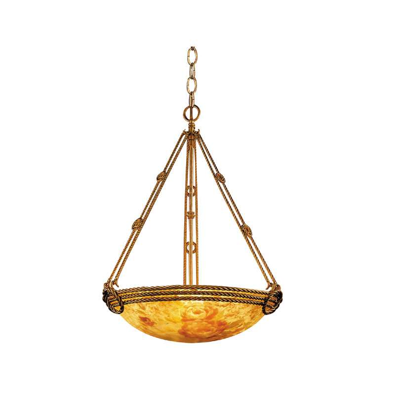Luminaire suspendu bol 3 lumières unique