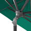 Parasol de patio gris 11 pi avec manivelle en aluminium nervuré Sunbrella Aztec Spectrum-1333245107