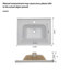 Plateau de meuble-lavabo simple blanc 23,63 "x 18,63" avec 1 trou de robinet et trop-plein (lavabo seulement)
