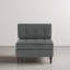 Fauteuil capitonné en velours côtelé-1283549081