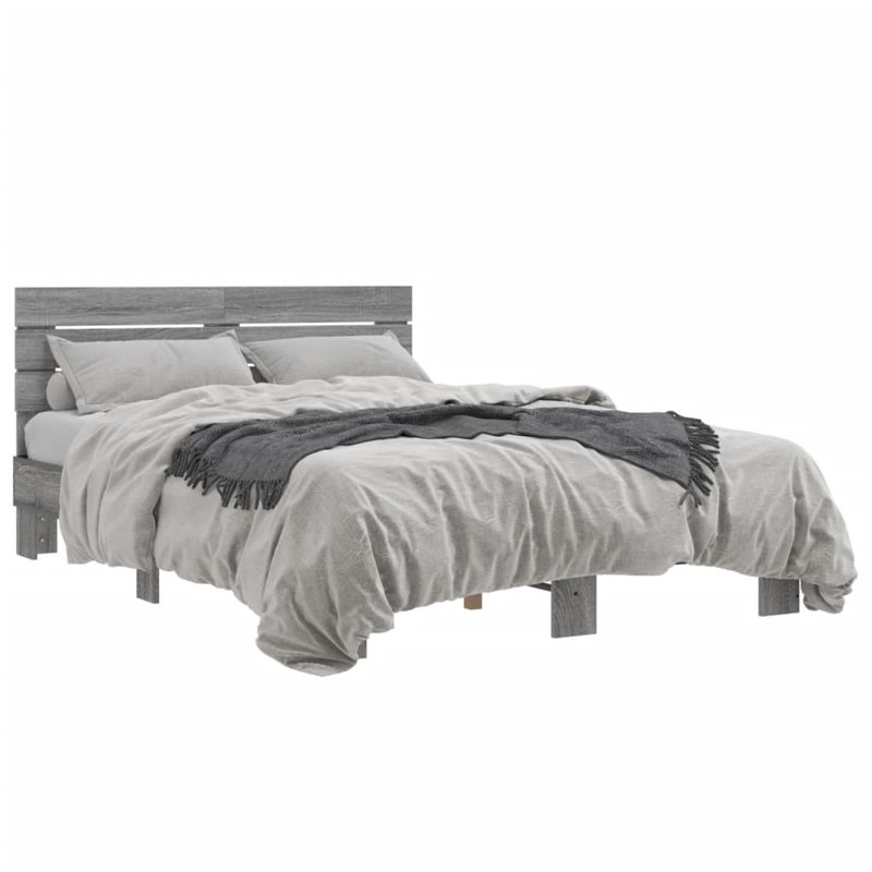 Pernilla Bed, European Double (140 x 200 cm), Grey Sonoma