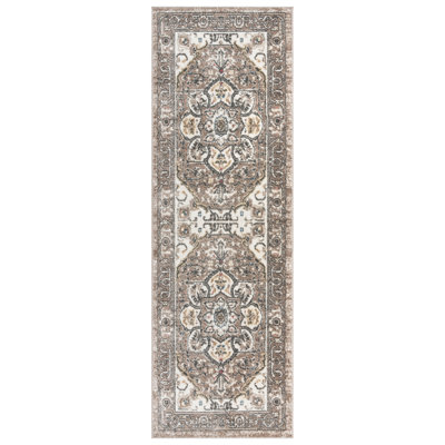 Tapis traditionnel brun en polypropylène brun Maia Wynn