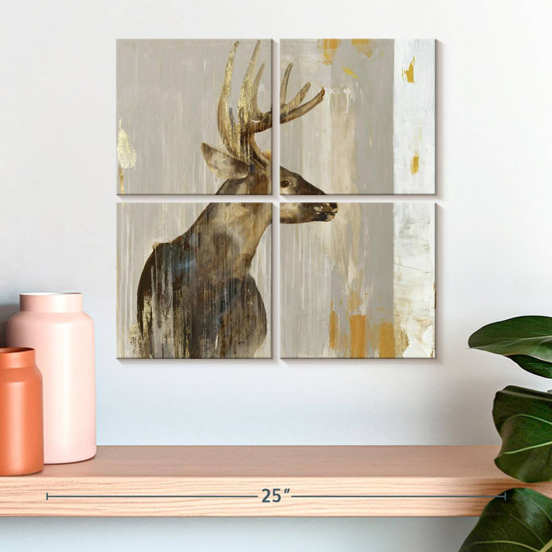 Brampt cerf II, H 18 po x l 18 po