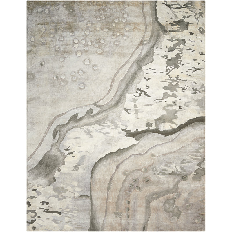 Dugas Abstract Wool Hand Woven Area Rug, Rectangle 259 x 351cm