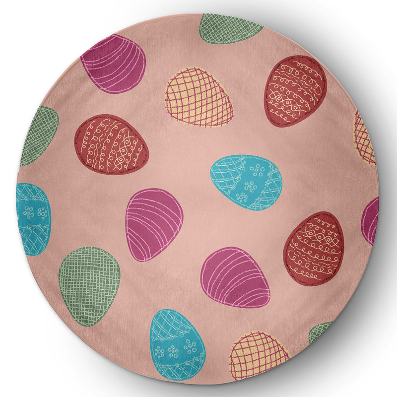 Chenille Indoor Rug, Round 5'
