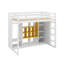 Lit mezzanine simple avec tablettes, armoire et garde-robe-391010134