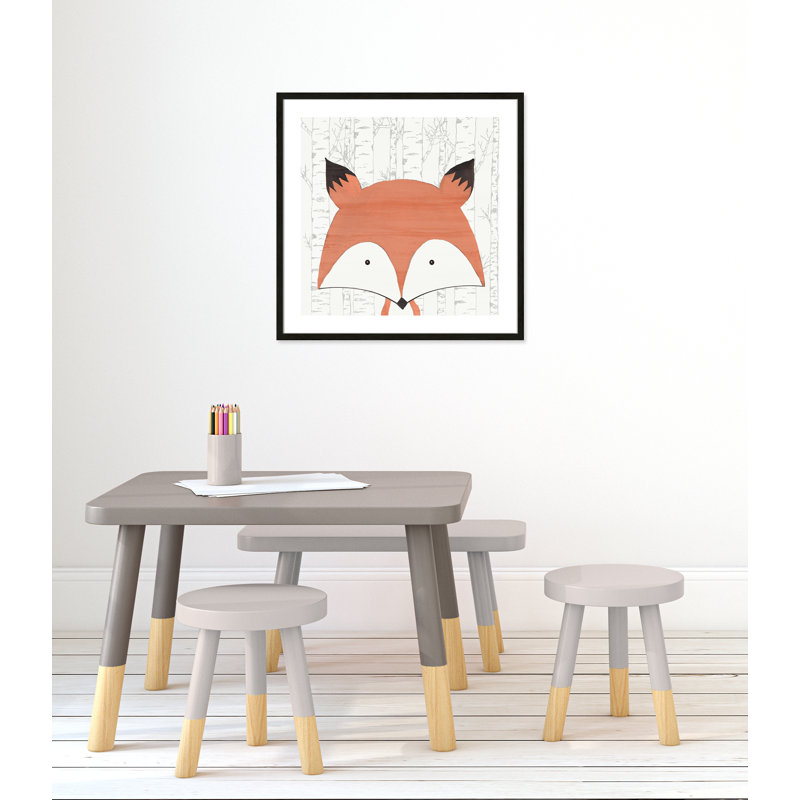 Art encadré juvénile, 26.5" H x 26.5" W x 1.18" D, Cadre boîte à grain de bois noir