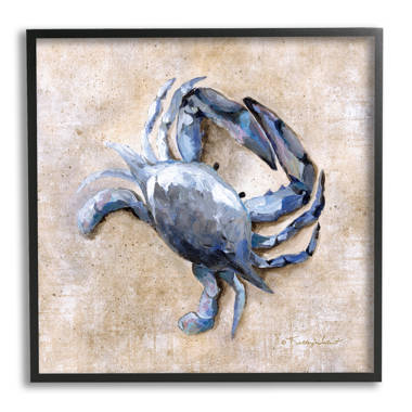 sea life crab watercolor painting wall art home decor Poster for Sale by  Sophiberry X